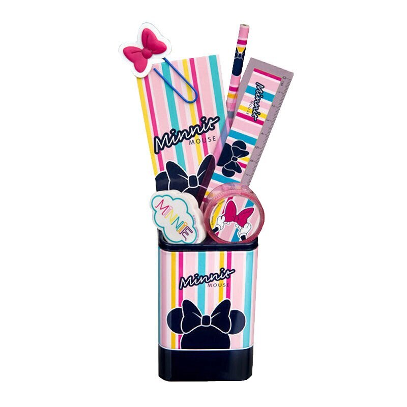 Suport cu accesorii birou, Minnie Mouse, 7 piese