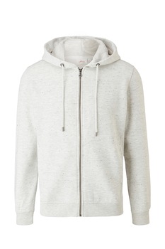 s.Oliver, Hanorac regular fit din amestec de bumbac cu fermoar, Gri deschis melange s.Oliver, Hanorac regular fit din amestec de bumbac cu fermoar, Gri deschis melange