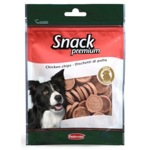 Recompense pentru caini Padovan Snack Premium Chicken Chips, 100g