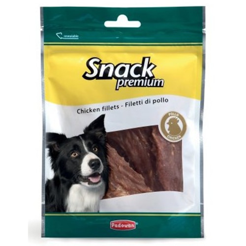 Recompense pentru caini Padovan Snack Premium Chicken Filets, 100g