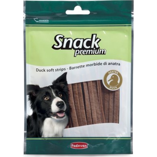 Recompense pentru caini Padovan Snack Premium Duck Soft Strips, 100g