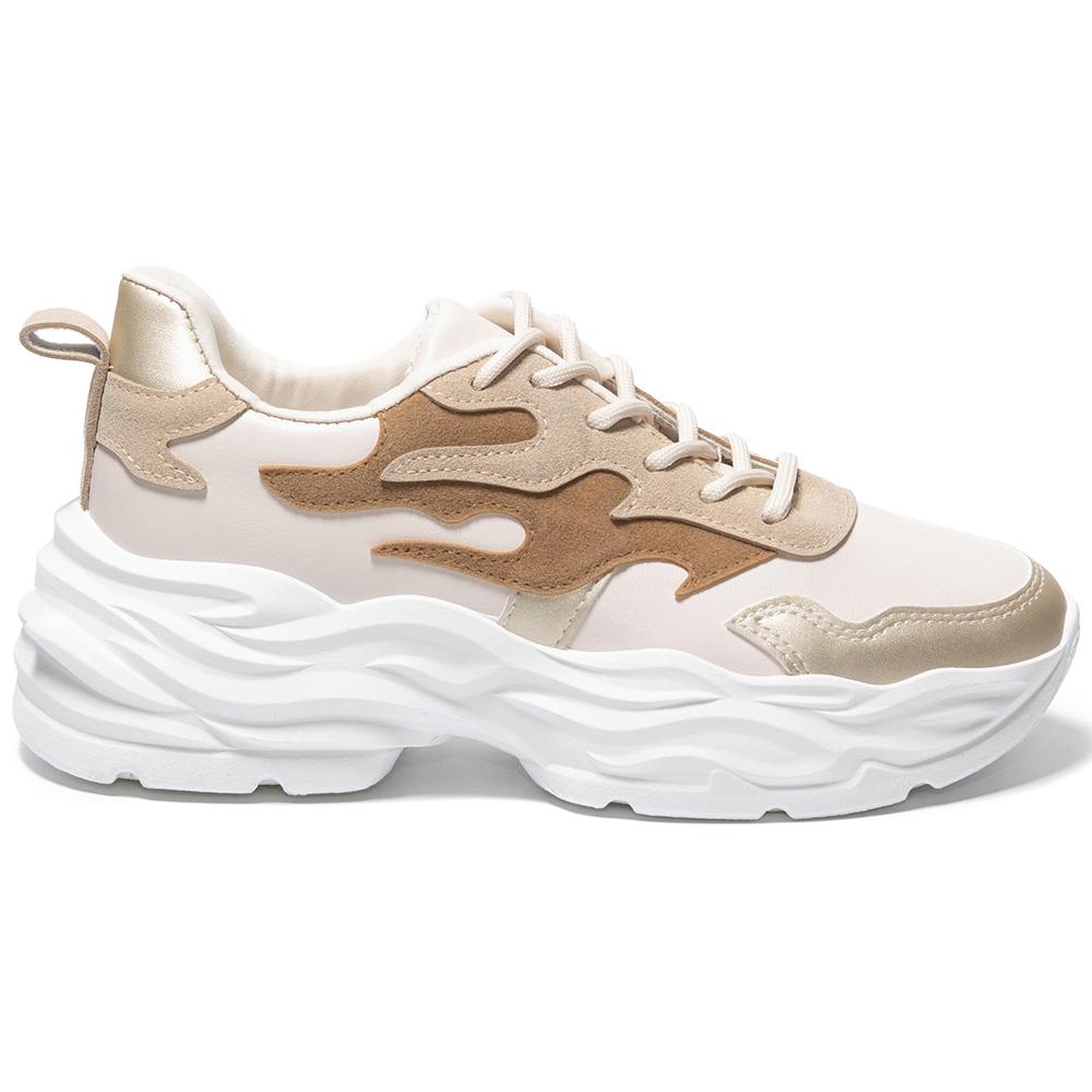 Pantofi sport dama Edana, Bej, Bej