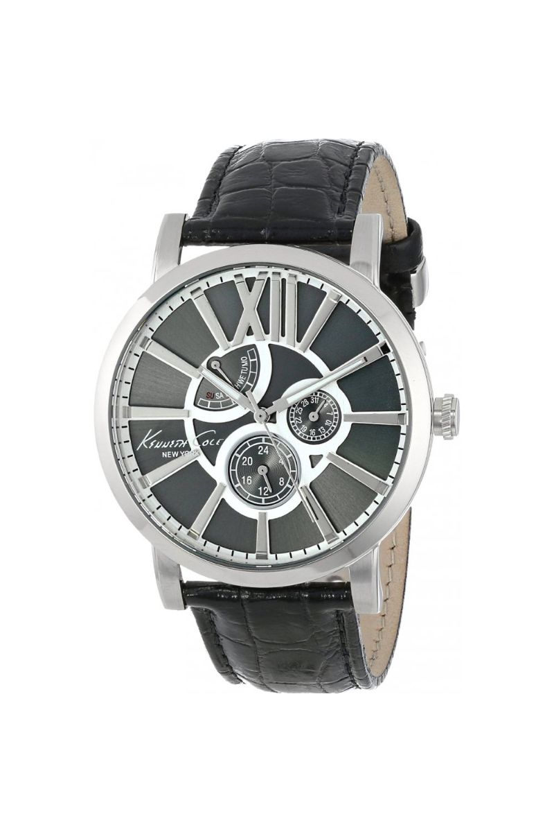 Ceas barbatesc Kenneth Cole, KC1980, Negru/Argintiu