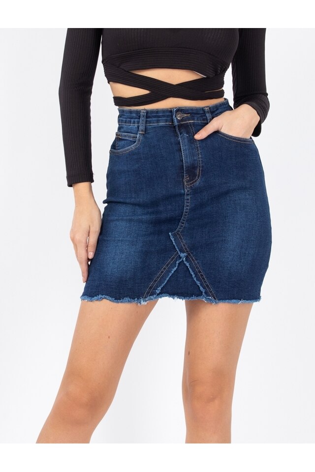 Fusta Dama Mayme Bleumarin, XS