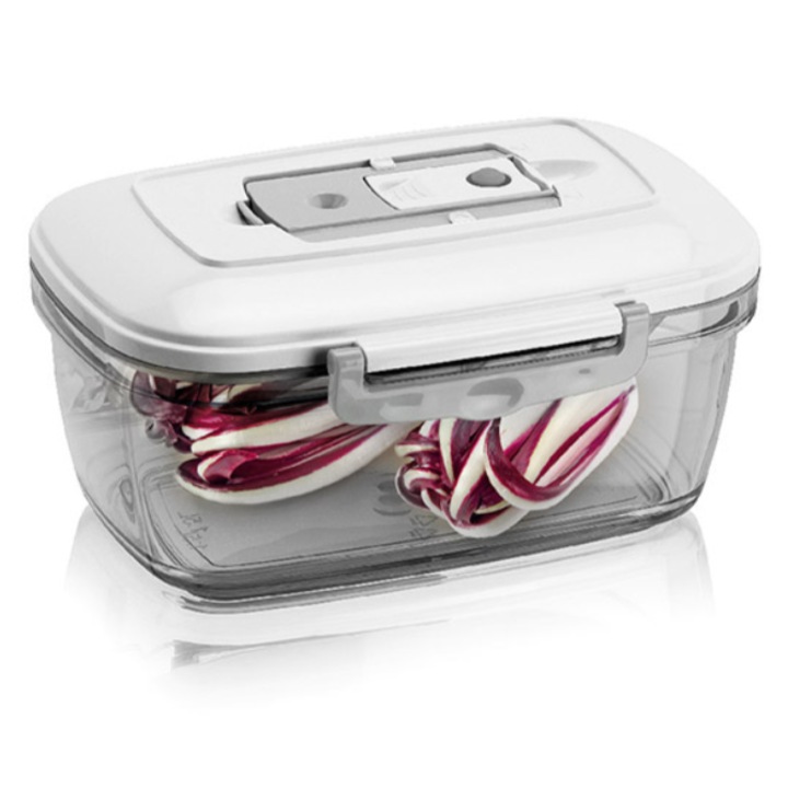 Recipient pentru vidare Magic Vac, ACO1093, capacitate 1 l, capac de protectie, inchidere de siguranta, marinare si vidare alimente sensibile, fara BPA, transparent