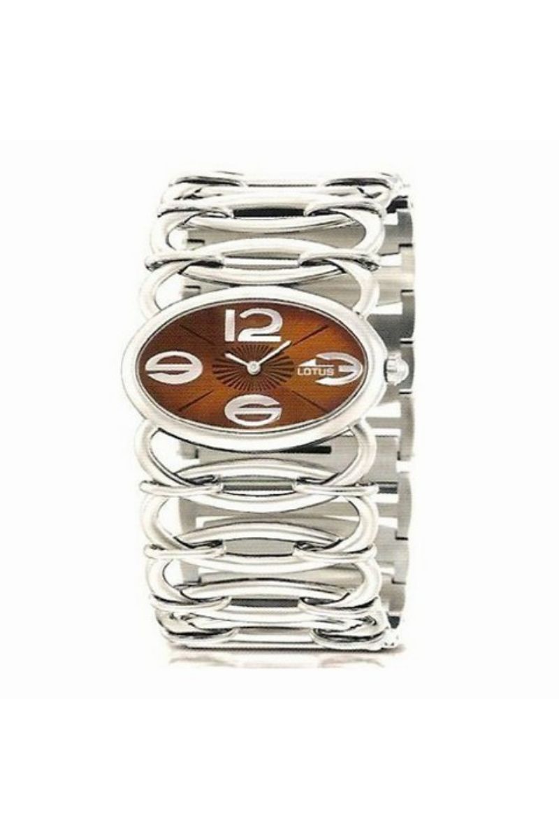 Ceas dama Lotus, 15475/3, Argintiu/Maro