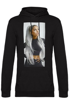 Hanorac Oversize, Ariana Grande BFF, French Terry, Negru, Negru Hanorac Oversize, Ariana Grande BFF, French Terry, Negru, Negru