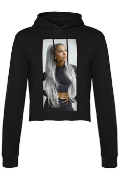 Hanorac Oversize, Ariana Grande BFF, Cropped Hanorac Oversize, Ariana Grande BFF, Cropped