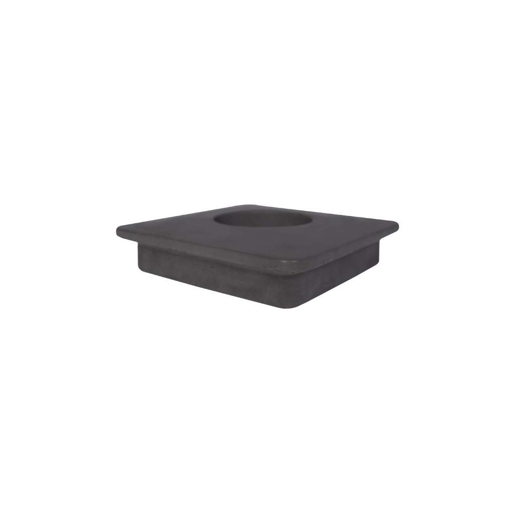Capac cu gaura pentru cutie Likeconcrete Karin, gri antracit, 14.2x14.2x1.2cm