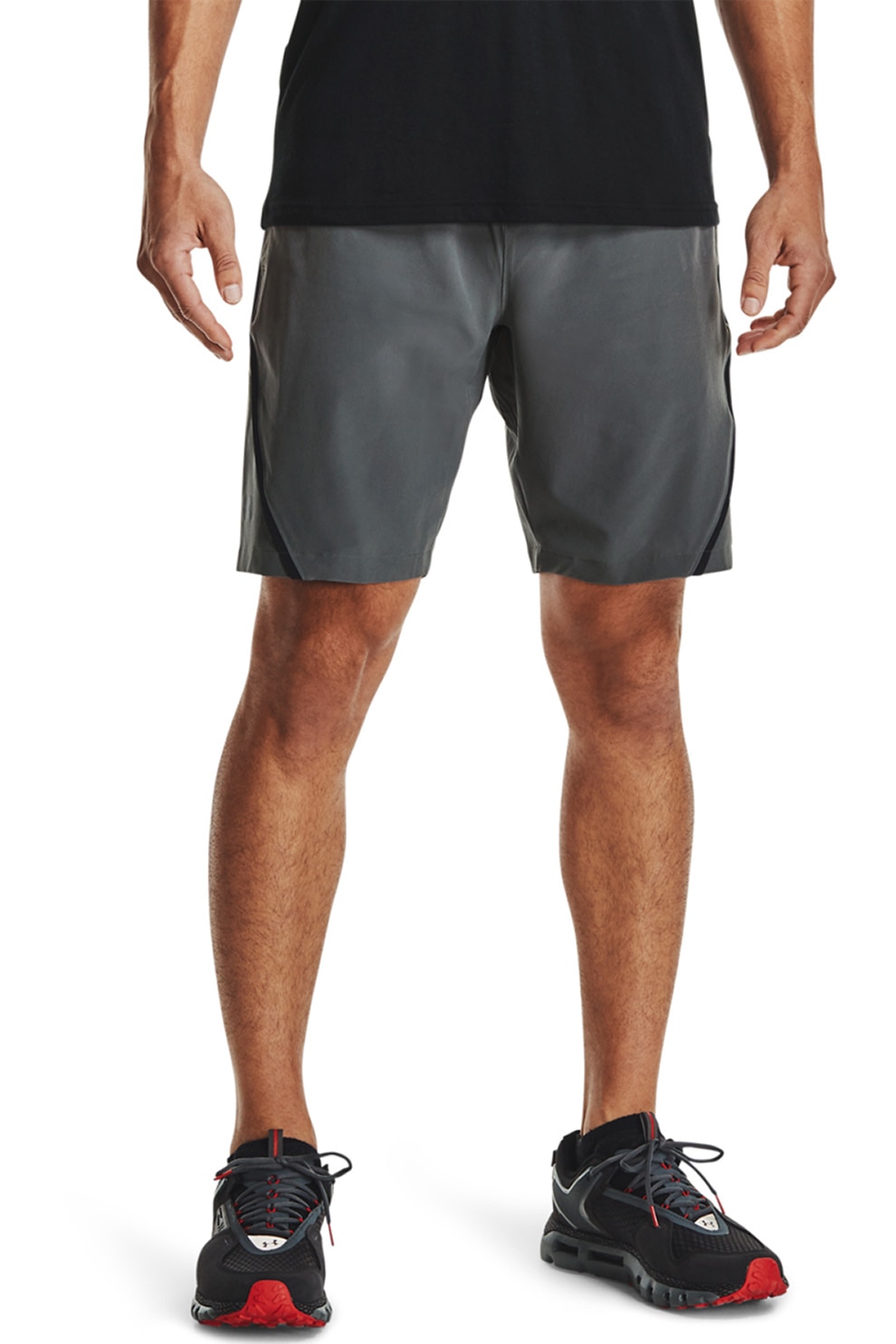 Under Armour, Pantaloni scurti pentru fitness Unstoppable, Gri inchis