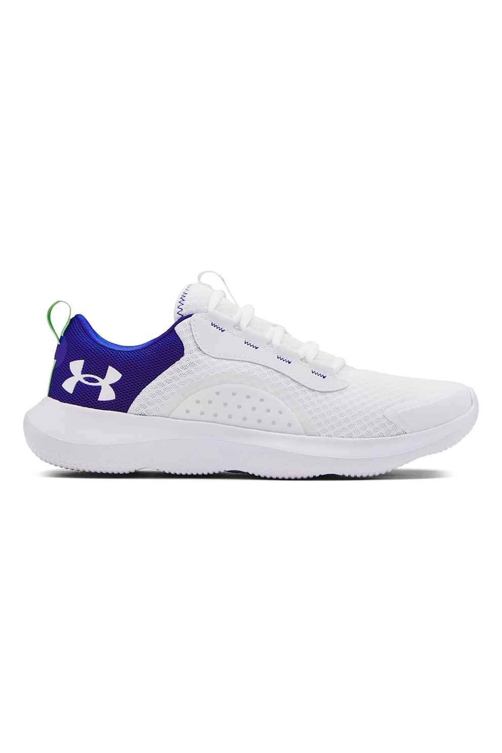 Under Armour, Pantofi sport cu insertii de plasa Victory, Alb/Albastru