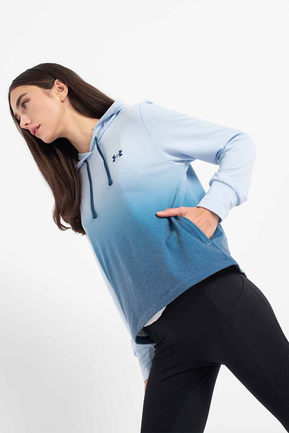 Under Armour, Hanorac lejer cu aspect in degrade, pentru antrenament Rival, Albastru