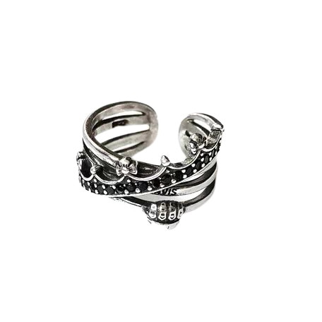 Inel reglabil, Nevermore, coroana vintage