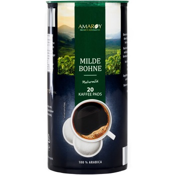 Paduri cafea Amaroy Pads Milde Bohne, compatibile Senseo, 20 buc, 144g Paduri cafea Amaroy Pads Milde Bohne, compatibile Senseo, 20 buc, 144g