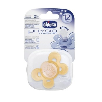 Suzeta Phisio Comfort, Chicco, Silicon, Portocaliu, 12 luni+ Suzeta Phisio Comfort, Chicco, Silicon, Portocaliu, 12 luni+