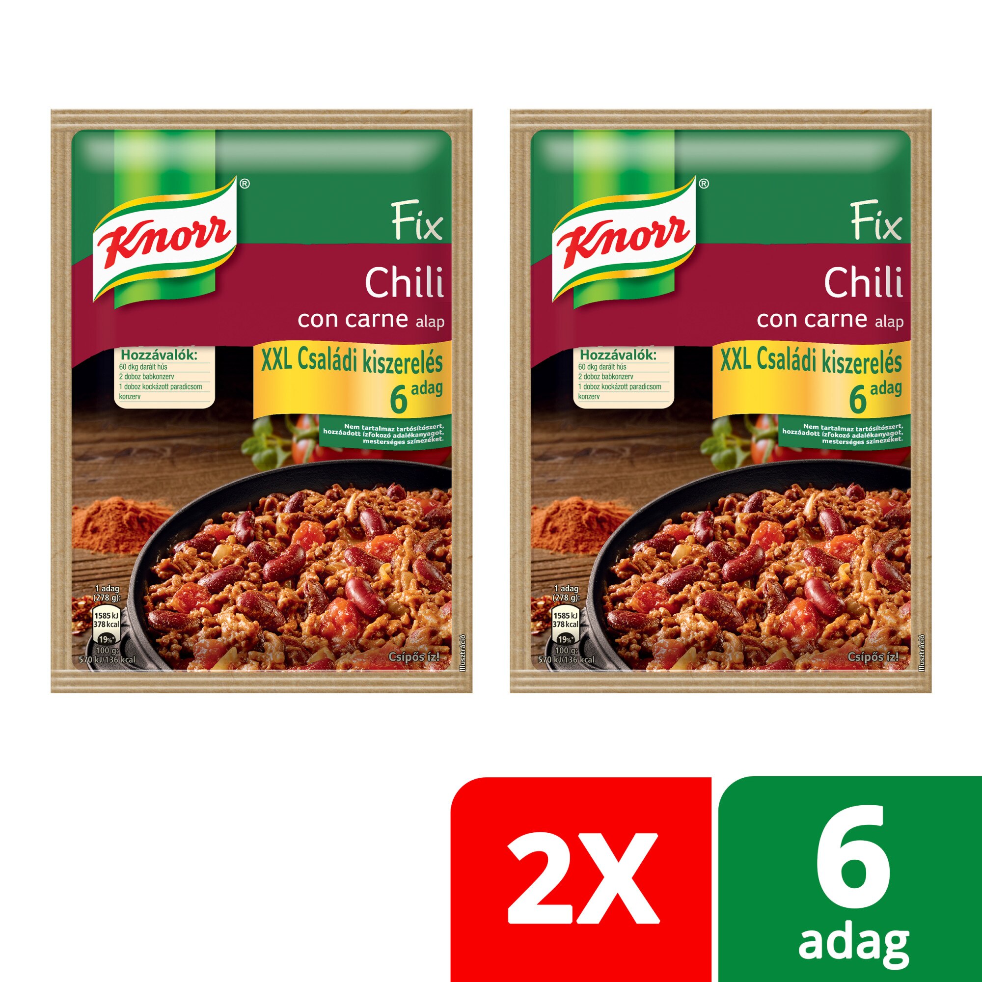 KNORR Chili con Carne XXL alap, 2x75g eMAG.hu