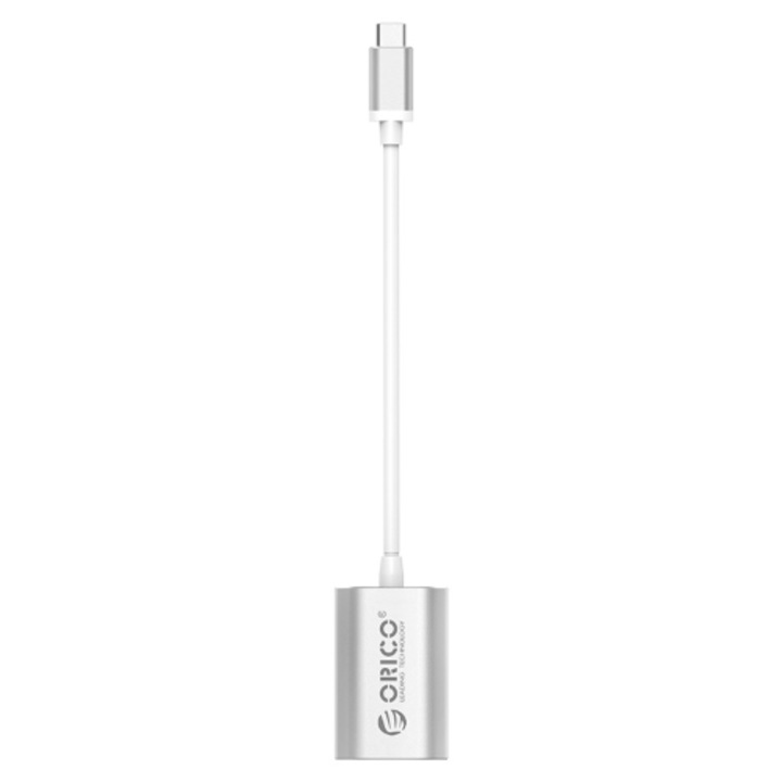Orico XC-102 adapter, USB3.1 Type C csatlakozó adapter VGA aljzatba, 0,15 m, ezüst