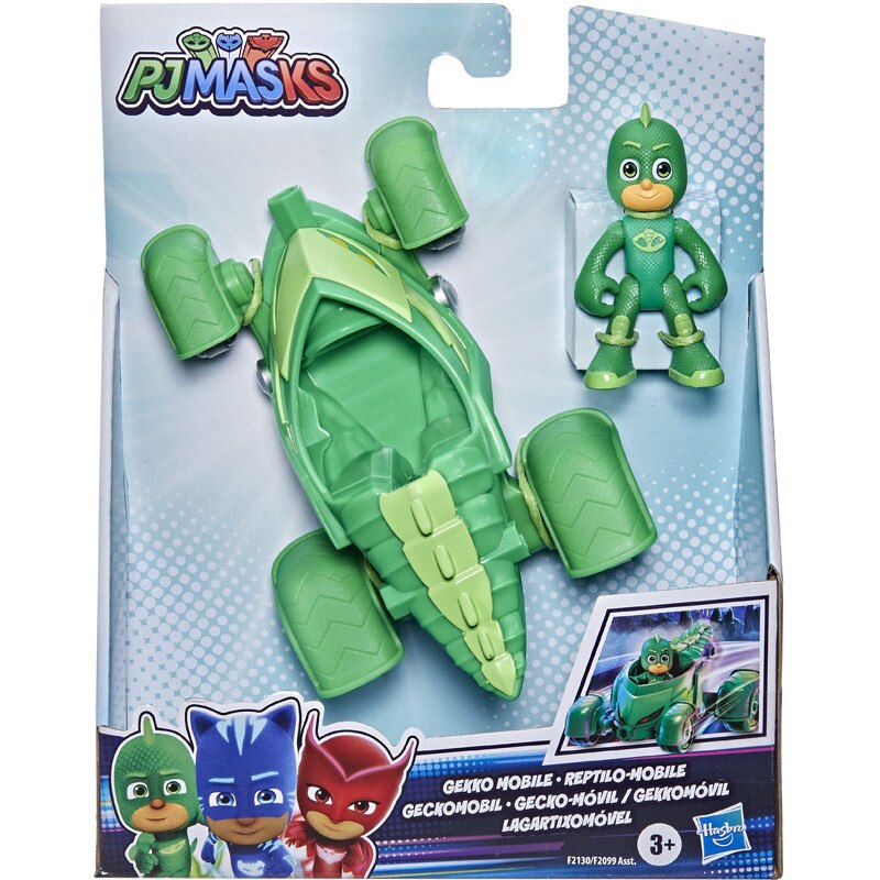 Set Masinuta cu Figurina Pj Masks Hero Vehicle Gekko Mobile