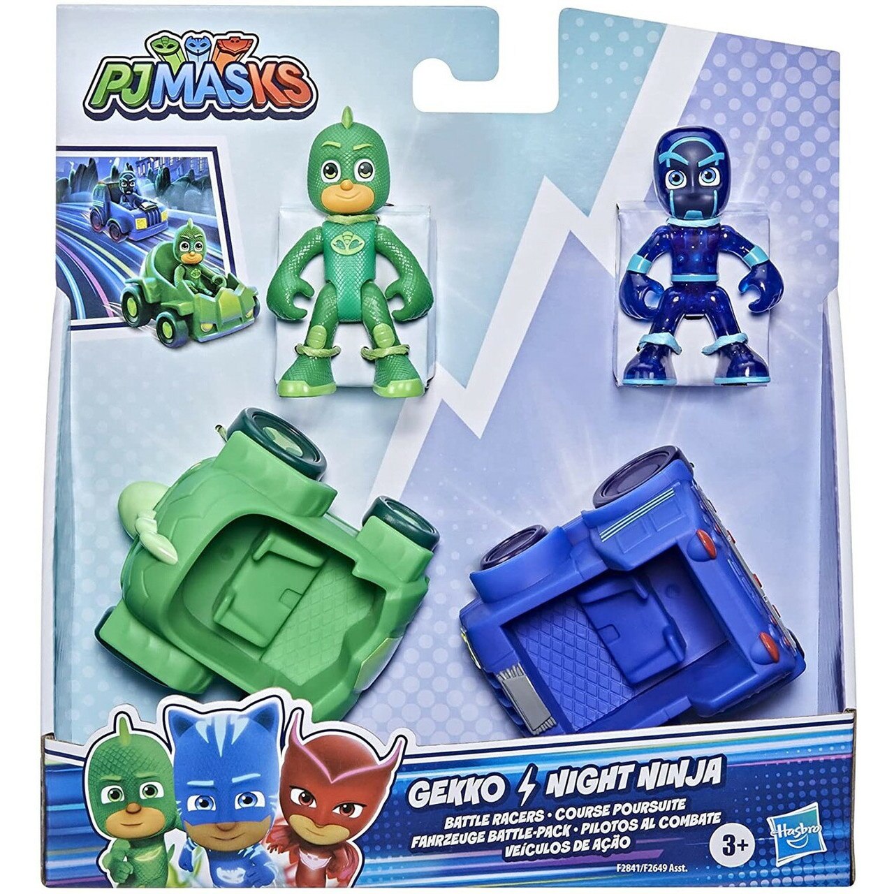 Set 4 Figurine Pj Masks Hero Vs Villain Gekko vs Romeo Battle Pack 6 cm