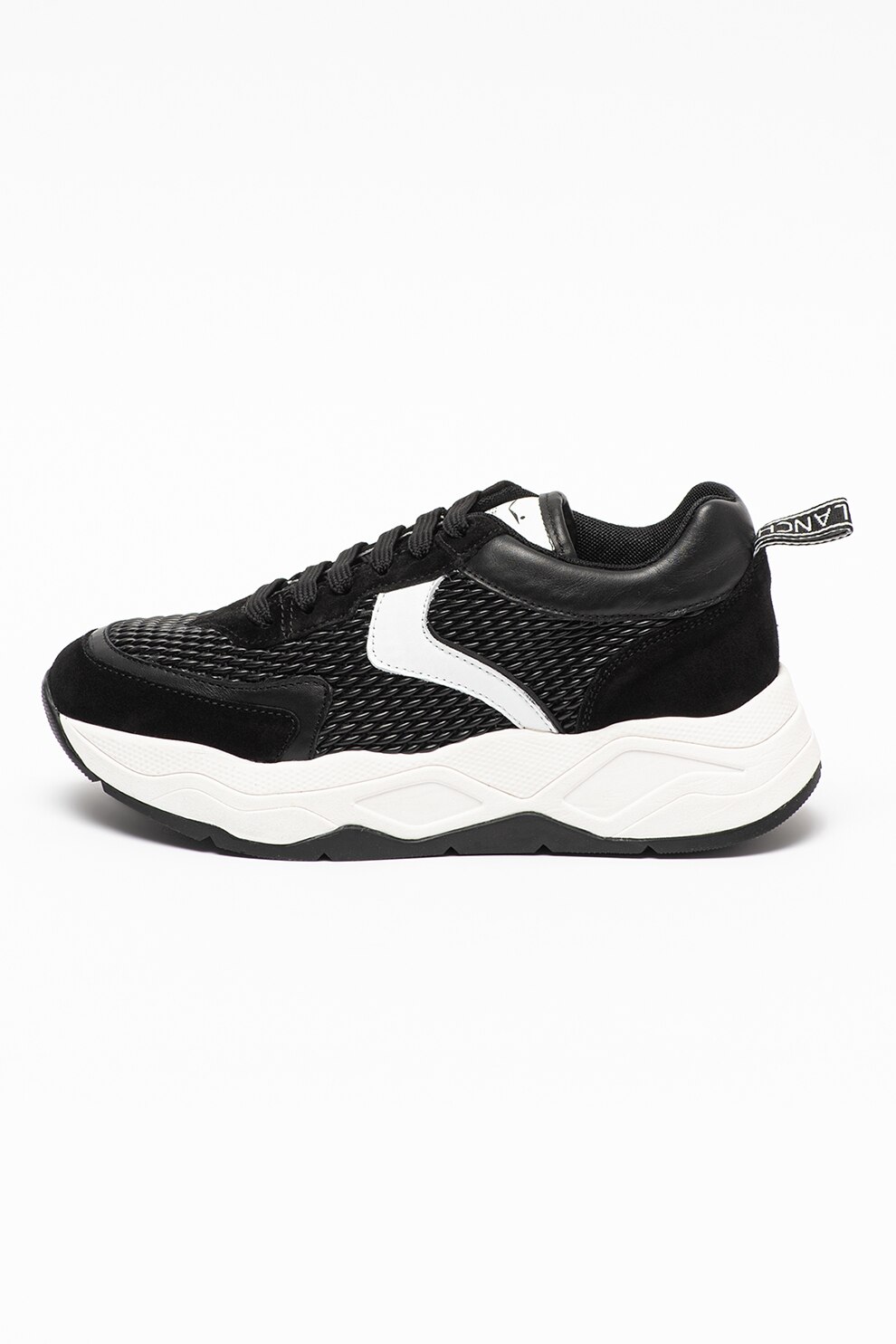 Voile Blanche, Pantofi sport cu aspect texturat Bea, Negru/Alb