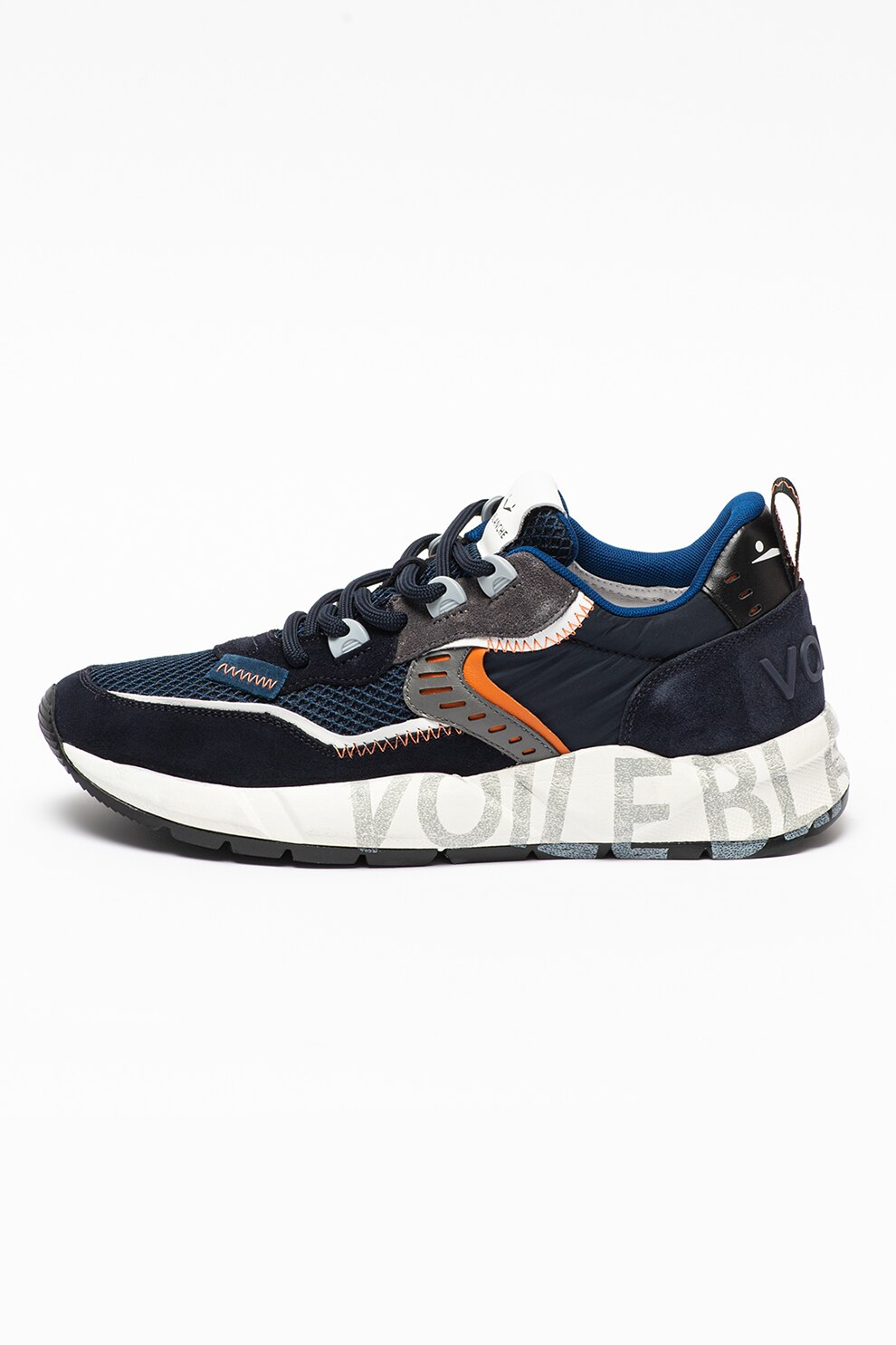 Voile Blanche, Pantofi sport colorblock low-top Clubo 1, Bleumarin/ Gri