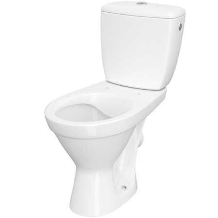 Pachet vas WC Cersanit Cersania SimpleON 742 010, rezervor 3/6 L, capac wc Duroplast, inchidere lenta, evacuare orizontala, Alb