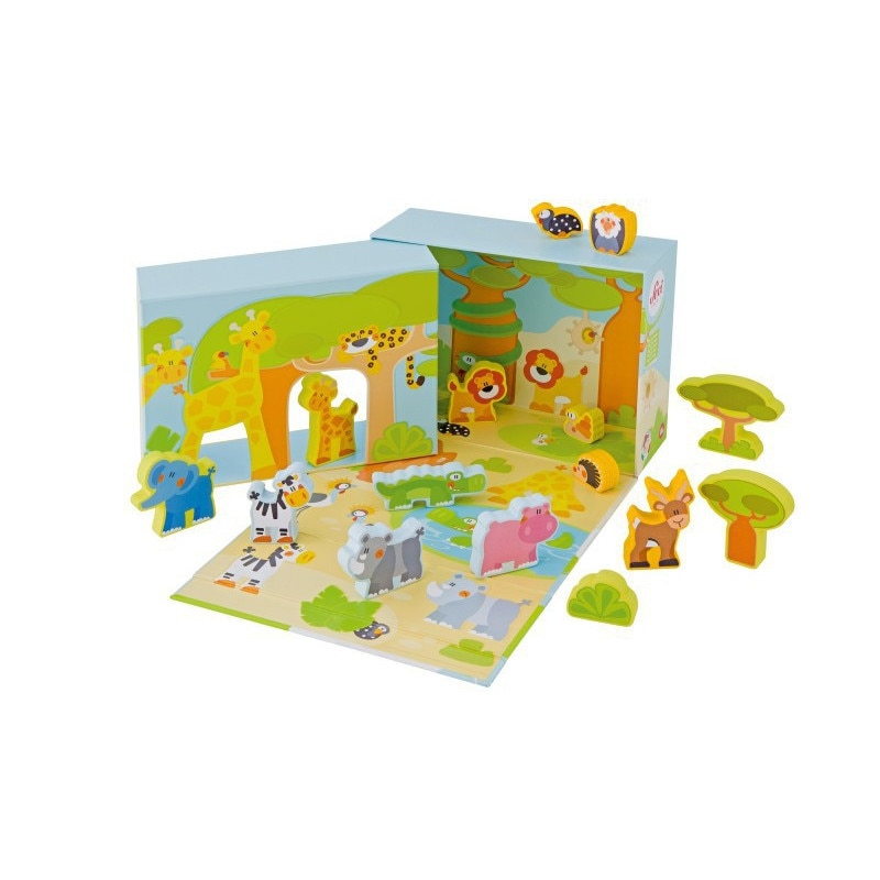 Set Joc interactiv pentru Copii Africa, Sevi, 15 piese