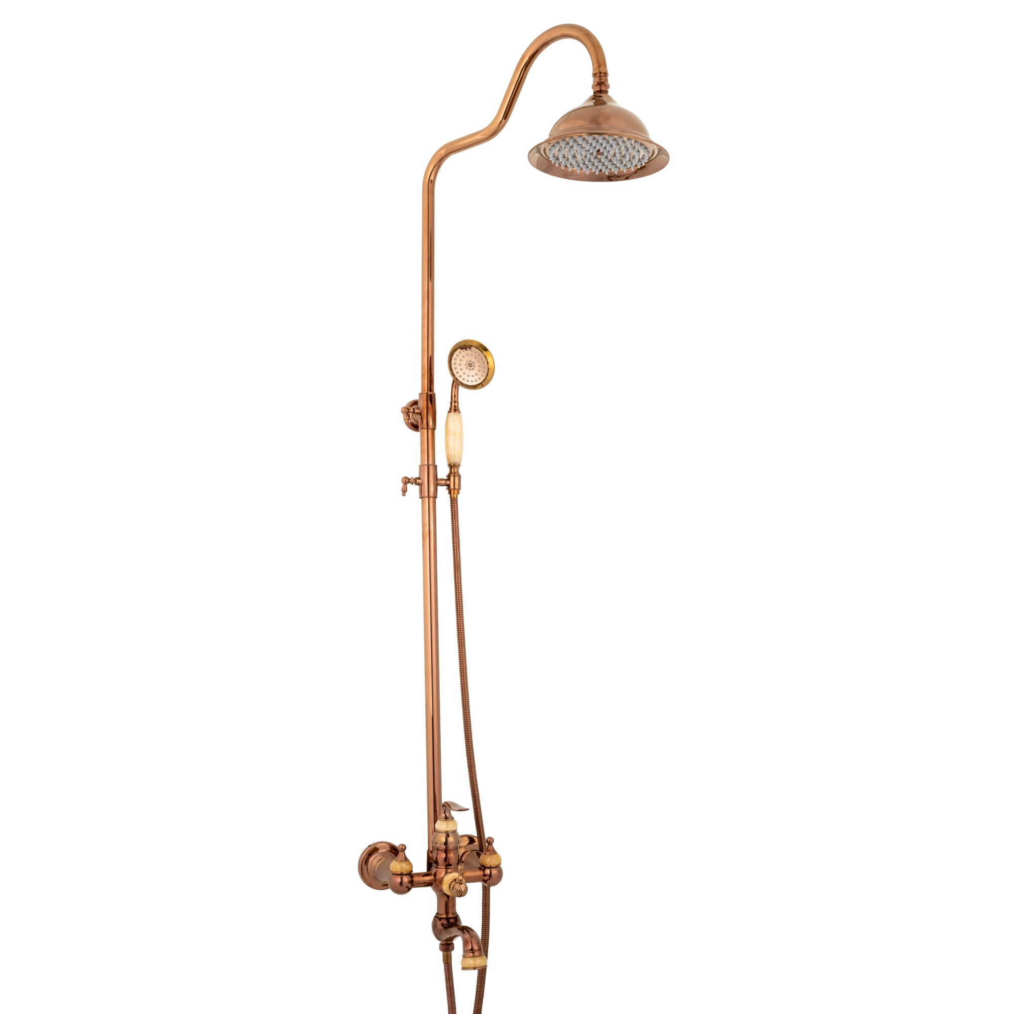 Coloana de dus TRENDY'S ,cu trei functii , jade- rose gold