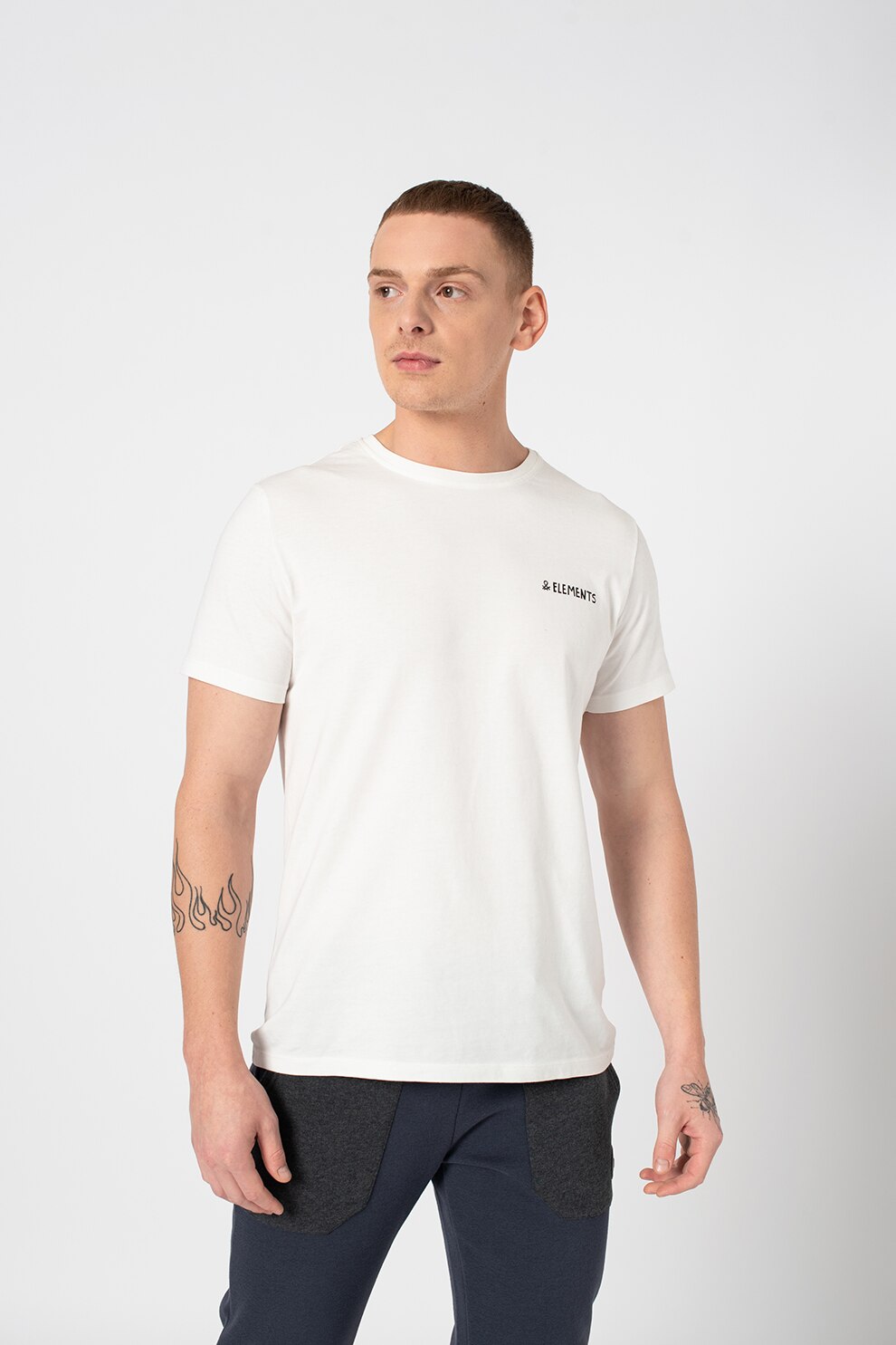 United Colors of Benetton, Tricou de bumbac cu imprimeu, Alb/Verde/Negru