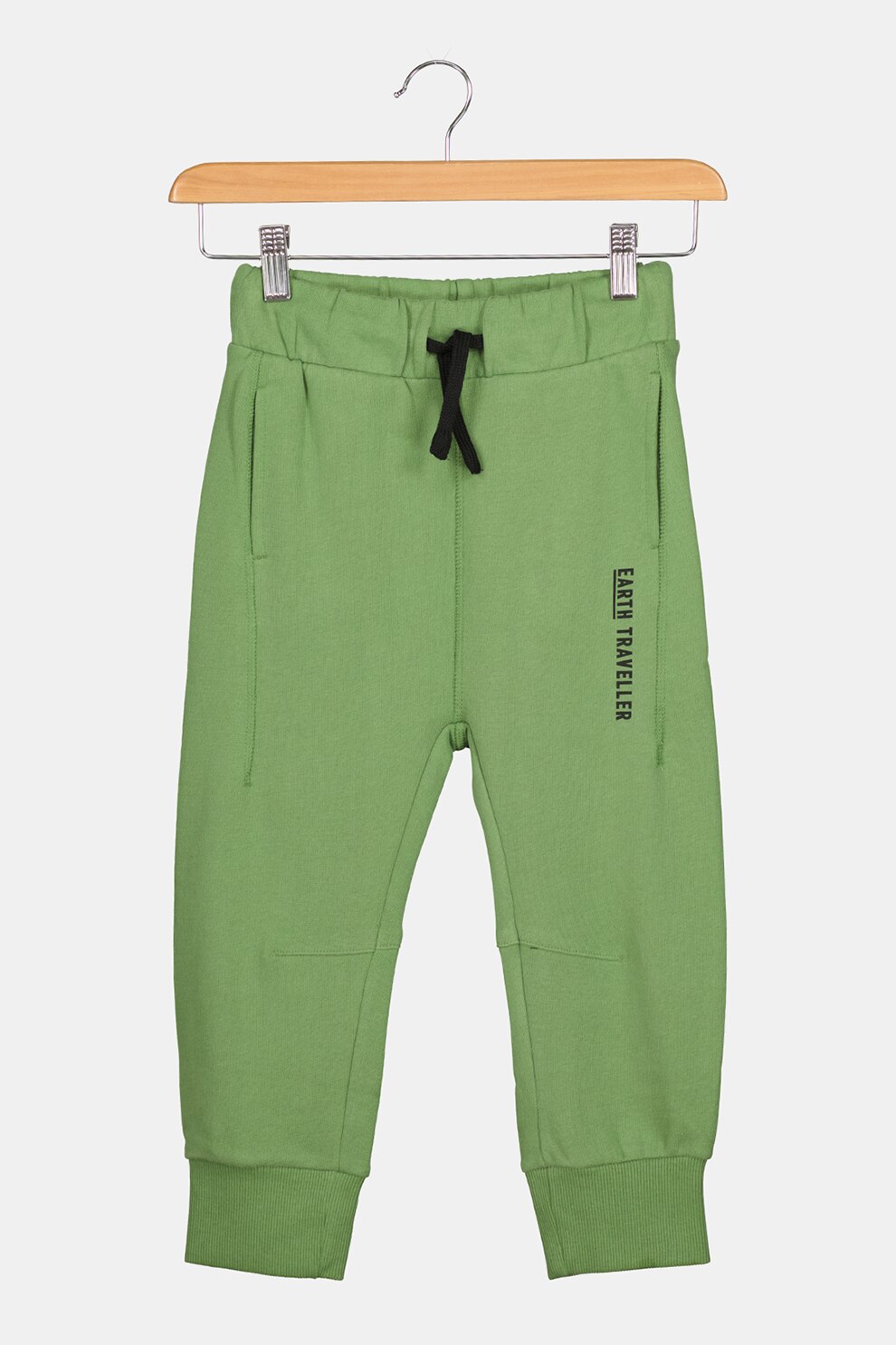 United Colors of Benetton, Pantaloni sport cu snur de ajustare si talie elastica, Verde marin