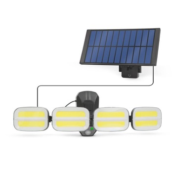 Reflector solar cu senzor de miscare, unitate solara prin cablu, 8 leduri COB Reflector solar cu senzor de miscare, unitate solara prin cablu, 8 leduri COB