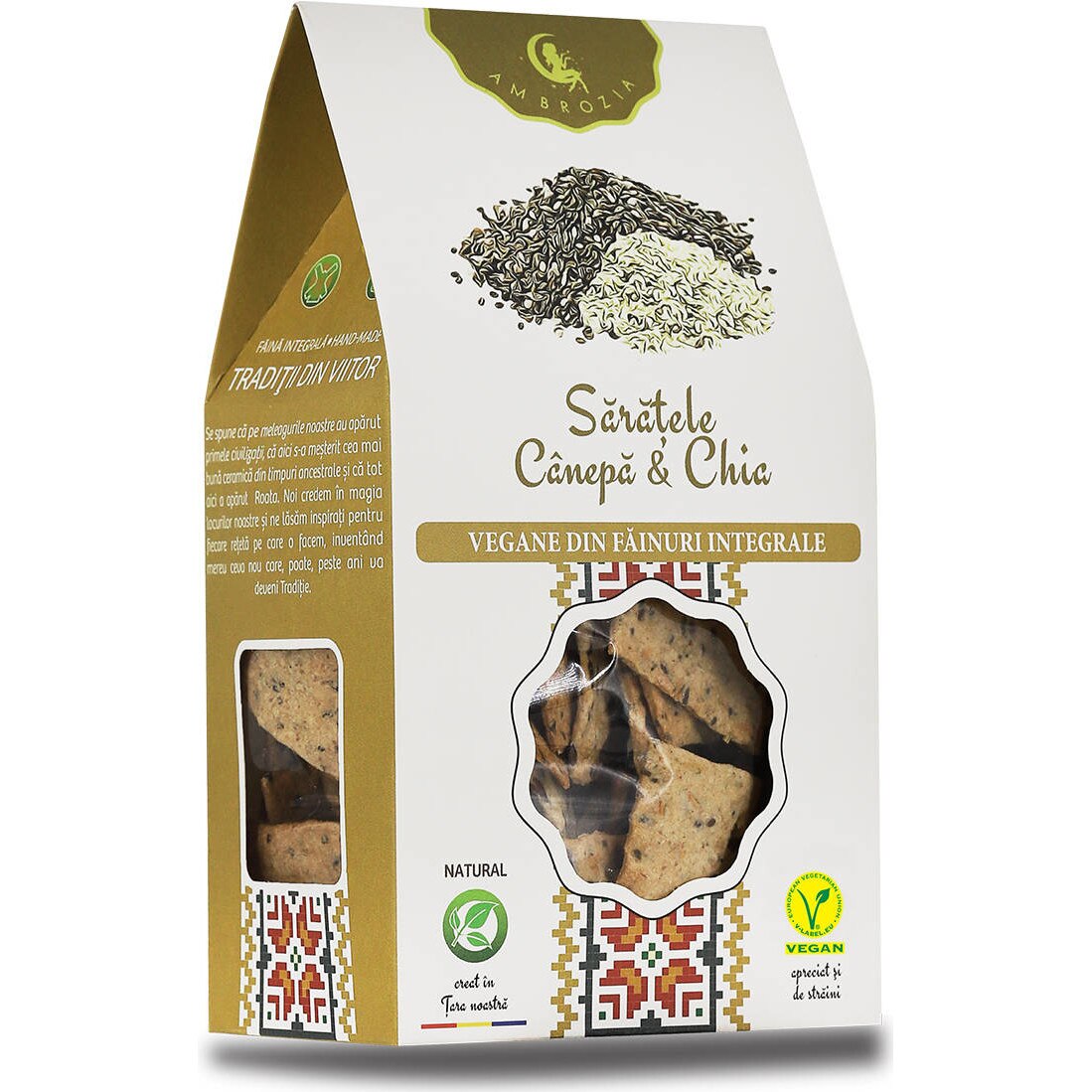 Saratele AMBROZIA Canepa & Chia 125 grame