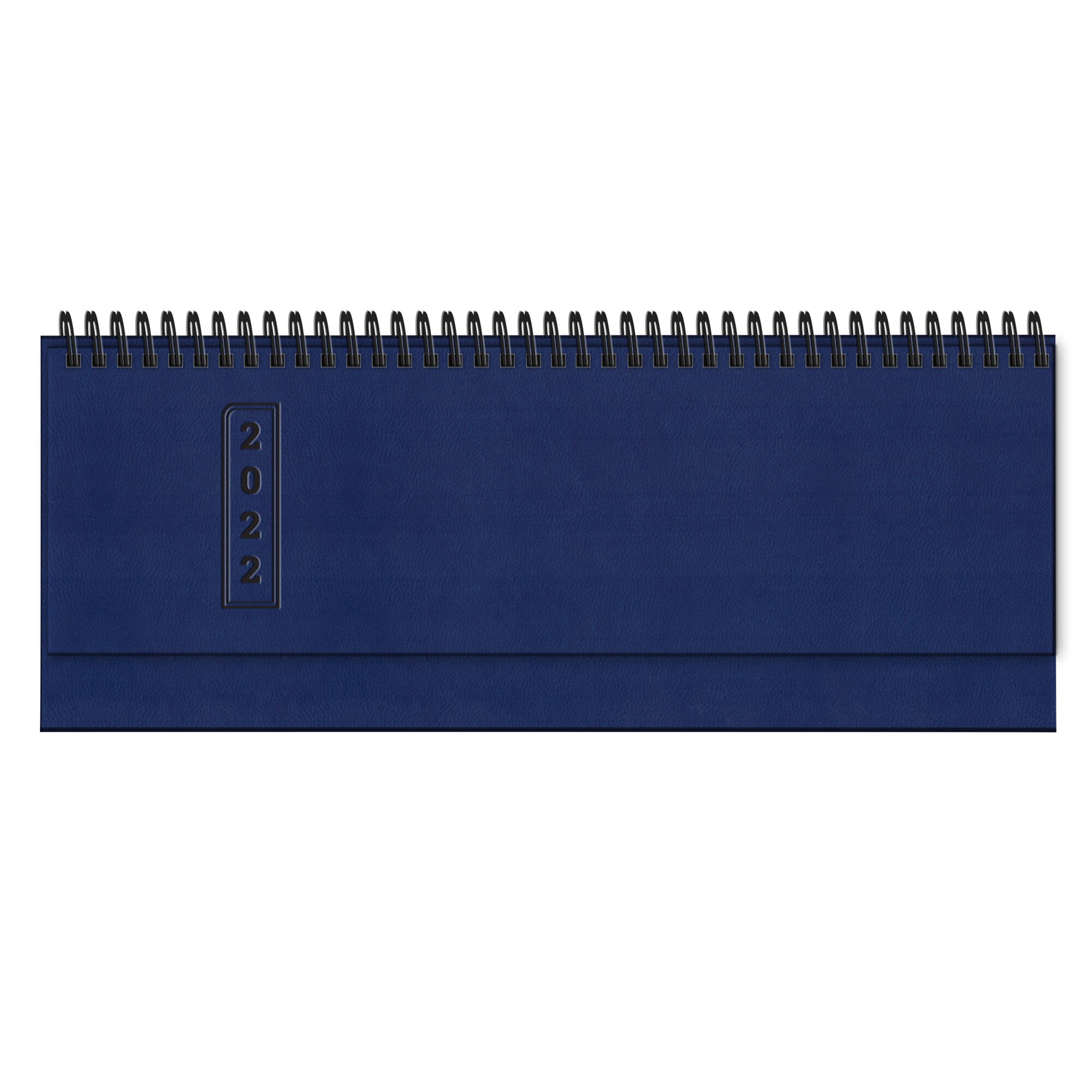 Agenda planner 2022 coperta din piele ecologica albastra cu spira