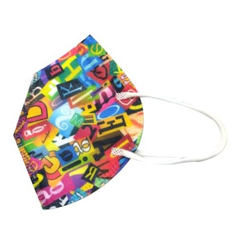 Masca FF2 pentru copii, set 10 buc ambalate individual, model litere colorate Masca FF2 pentru copii, set 10 buc ambalate individual, model litere colorate
