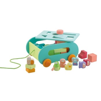 Jucarie educatiba Trolley, Sevi, Multicolor, 26x13x22 cm, 12 luni+ Jucarie educatiba Trolley, Sevi, Multicolor, 26x13x22 cm, 12 luni+