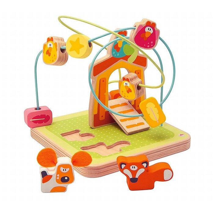 Jucarie educatiba Cheerful Farm, Sevi, Multicolor, 18x19x18 m, 12 luni+