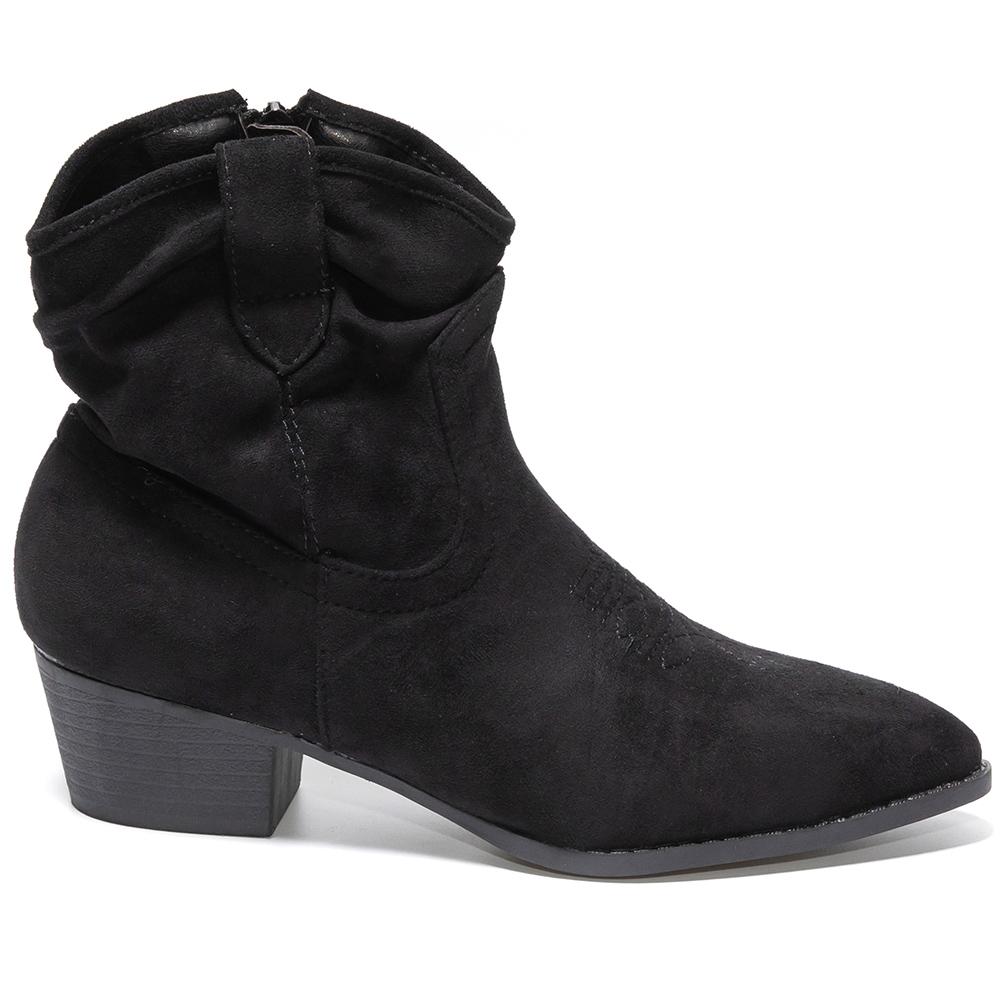 Botine dama Micheline, Negru, Negru