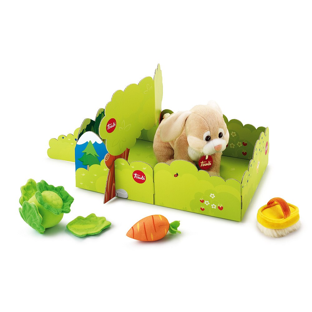 Jucarie interactiva Bunny with a House, Trudi, Multicolor, 25x19x18.5 cm