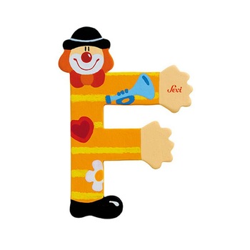 Litera F din Lemn Pictata manual, Sevi, 10 cm Litera F din Lemn Pictata manual, Sevi, 10 cm