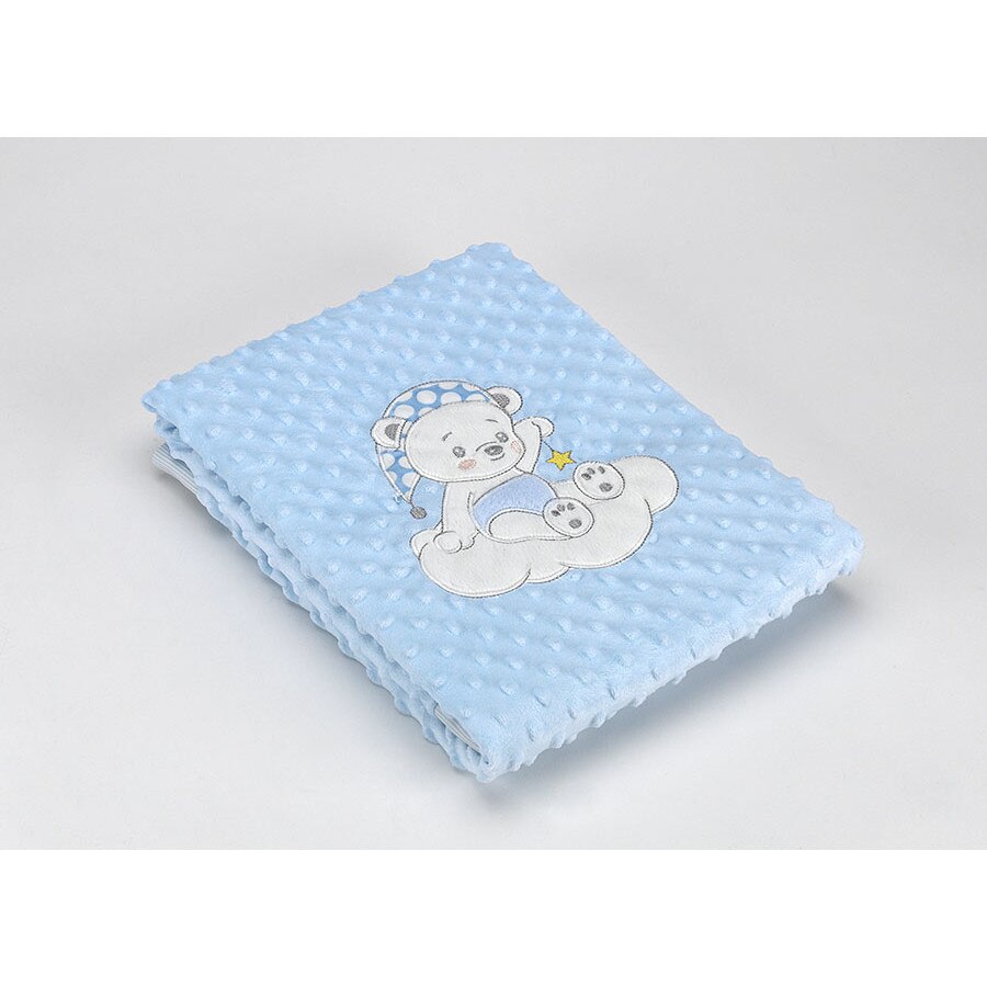 Patura bebelusi Volvoreta F74, Mora, Poliester, Albastru, 80x110 cm