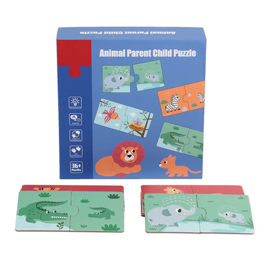 Puzzle duo Mama si Puiul,10 seturi cu Asocieri animale, 20 piese, WD9549 RCO®