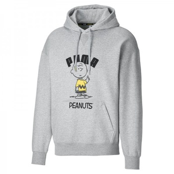Hanorac Puma x peanuts hoodie 530614-04, Barbati, S INTL, Gri Hanorac Puma x peanuts hoodie 530614-04, Barbati, S INTL, Gri