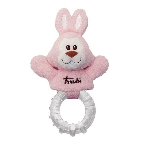 Jucarie pentru dentitie Bite Bunny, 18cm, Roz