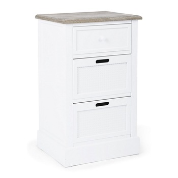 Noptiera 3 sertare din lemn alb natur Dorotea 47.5 cm x 40 cm x 80 h Noptiera 3 sertare din lemn alb natur Dorotea 47.5 cm x 40 cm x 80 h