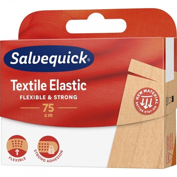 Rola plasture textil, Salvequick, 75 cm Rola plasture textil, Salvequick, 75 cm