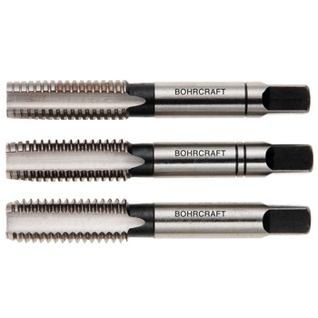 Set tarozi pentru filetare manuala, filet metric, pas normal, DIN352, HSS-G, 3 buc/set, M4x0,7/etui Bohrcraft Set tarozi pentru filetare manuala, filet metric, pas normal, DIN352, HSS-G, 3 buc/set, M4x0,7/etui Bohrcraft