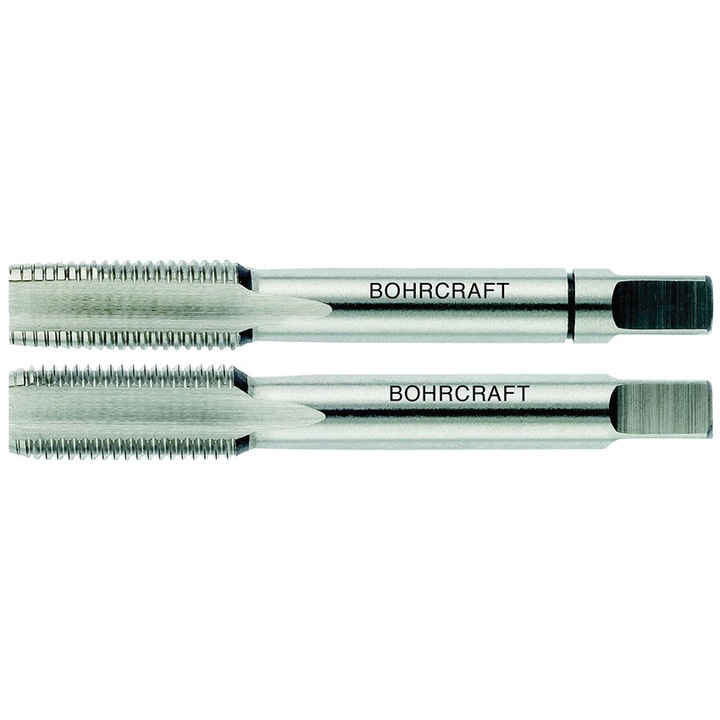 Set 2 tarozi pentru filetare manuala, filet metric, pas fin, HSS-G, DIM MF 6 x 0.75 Bohrcraft