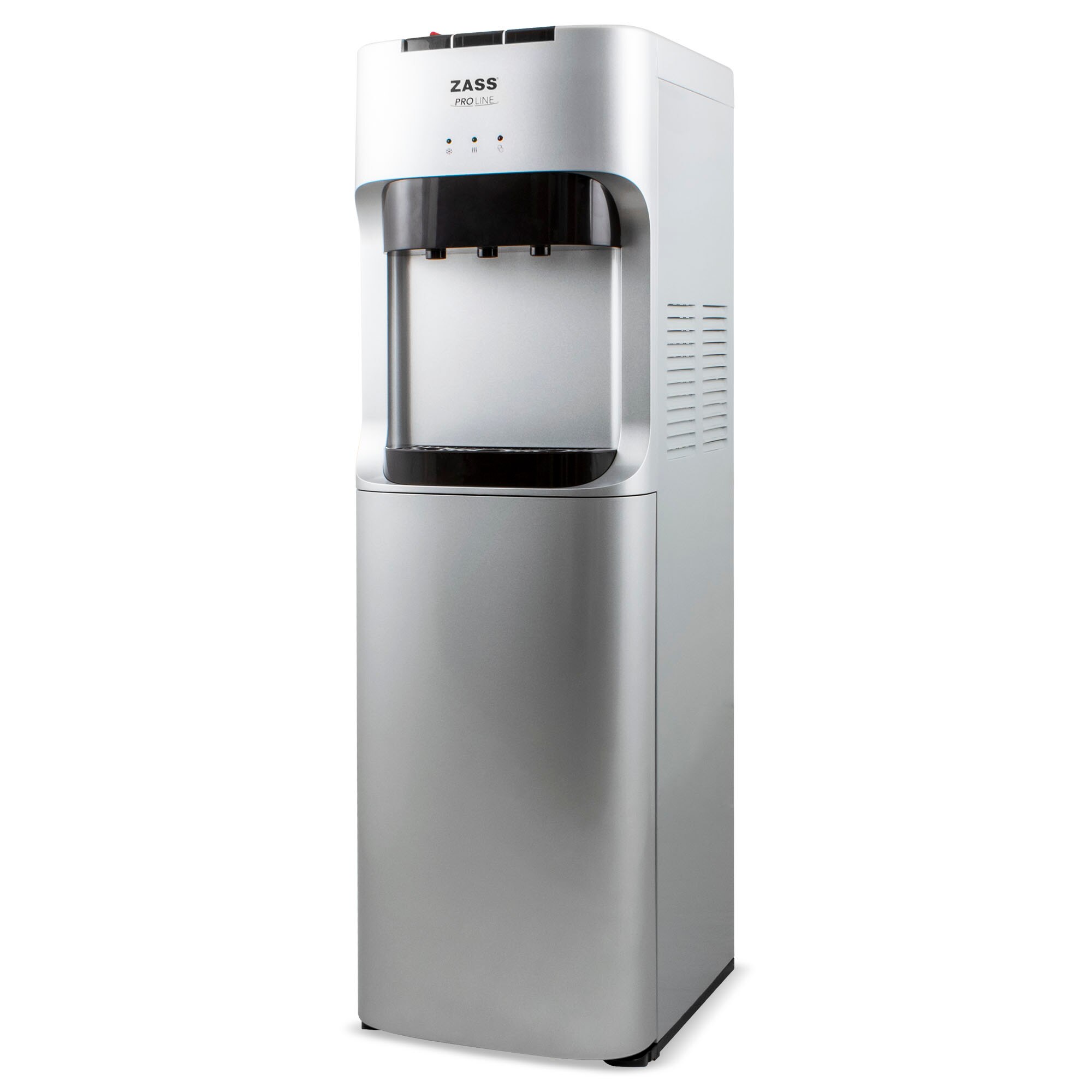 Dozator apa de podea cu compresor Zass ZWD 20 C Silver cu amplasarea bidonului la baza, apa calda/apa rece