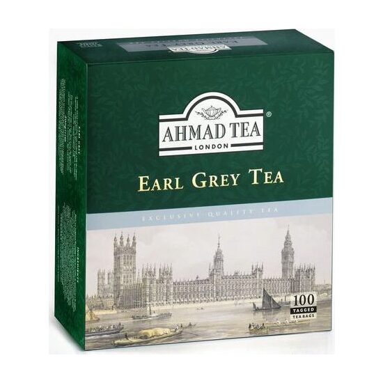 Ceai Ahmad Earl Grey Tea, 80 plicuri