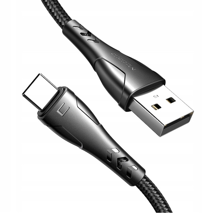 Кабел за телефон Mcdodo, съвместим с Car Play и Android Auto, USB, TYPE C, QUICK CHARGE 4+, 20 см, черен